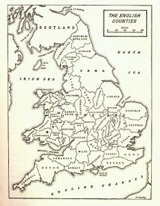 Early England, Cheshire County center left.